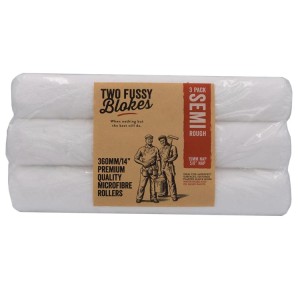 Two Fussy Blokes 14" Semi Smooth Plus Roller Sleeve (15mm) 3 PACK