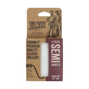 Two Fussy Blokes DACRON 4" Semi Smooth Mini Rollers 3 Pack (10mm)