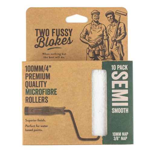 Two Fussy Blokes 4" Semi Smooth Mini Rollers 10 Pack (10mm)