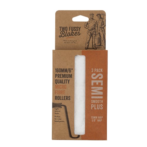 Two Fussy Blokes 6" Semi Smooth Plus Mini Rollers 3 Pack (15mm)