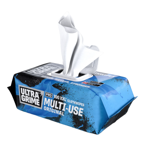 UltraGrime Pro Multi-Use XXL Hand Wipes - 100 Pack