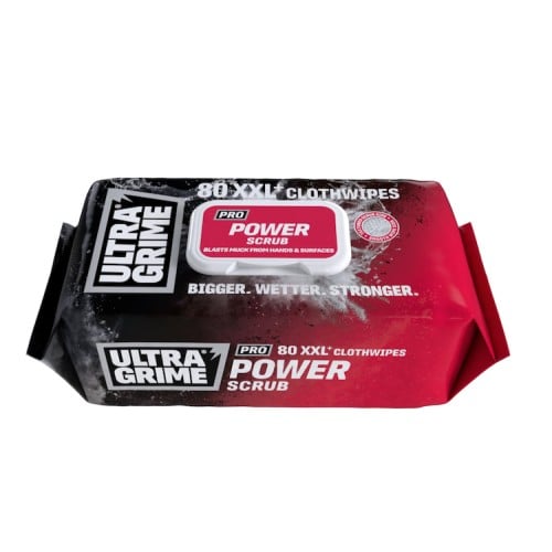 UltraGrime Pro POWER SCRUB Hand Wipes - 80 Pack