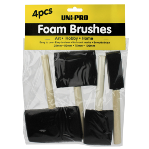 Uni-Pro Economy Foam Brush Set - 4 Pack
