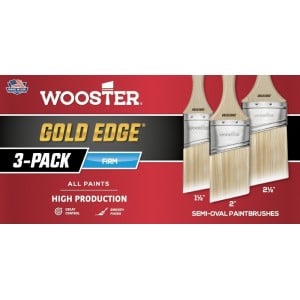 Wooster Gold Edge Semi Oval Angle Box Set 