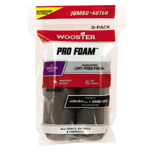 Wooster Jumbo Koter Pro Foam 4.5" Mini Rollers Twin Pack
