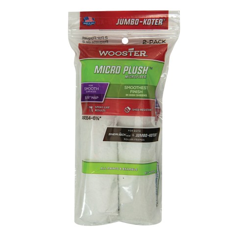 Wooster Jumbo Koter Micro Plush 6.5" Mini Rollers Twin Pack