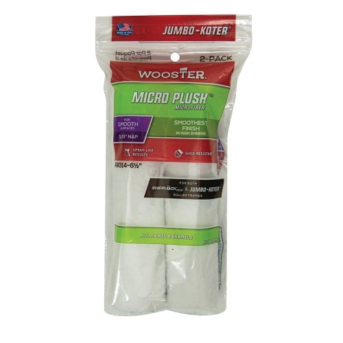 Wooster Jumbo Koter Micro Plush 6.5" Mini Rollers Twin Pack Wooster Jumbo Koter Micro Plush 6.5" Mini Rollers Twin Pack
