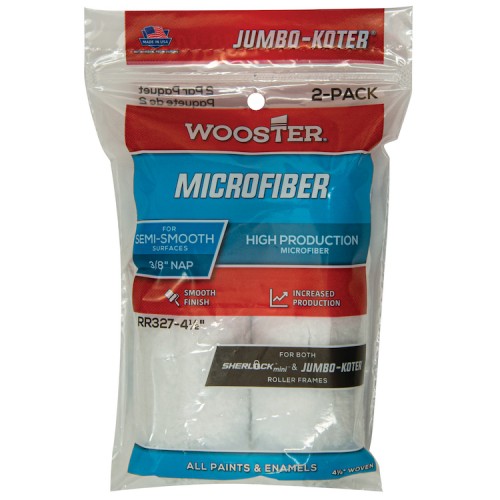 Wooster Jumbo Koter Microfiber 4.5" Mini Rollers Twin Pack
