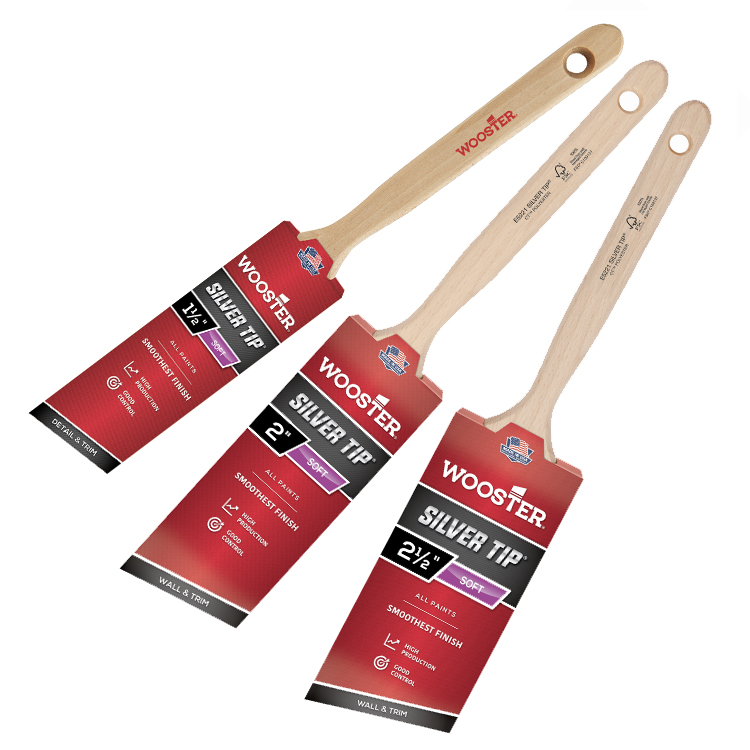 Wooster Brush 5221 3 inch Silver Tip Angle Sash Paintbrush - 3 Pack