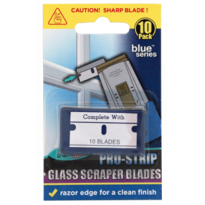 Axus Decor Pro-Strip Retracable Glass Scraper Blades 10 Pack (Blue Series)