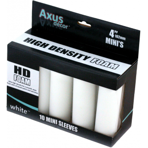 Axus Decor High Density Foam 4" Mini Roller Sleeves Pack Of 10