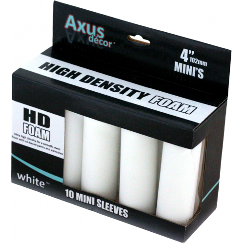 Axus Decor High Density Foam 4" Mini Roller Sleeves Pack Of 10