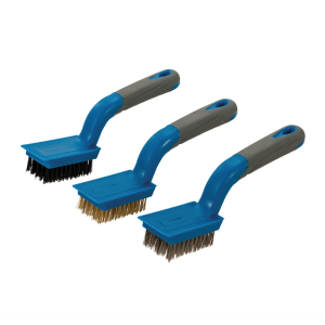 Silverline Medium Wire Brush Set 3 Pack