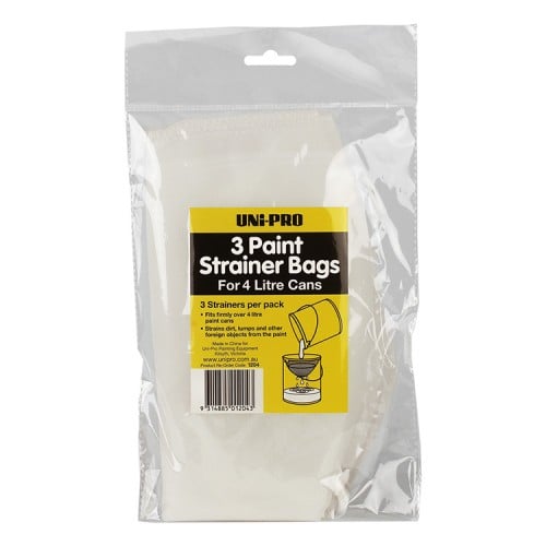 Uni-Pro Paint Strainer Bags for 4 Litre Tins 3 Pack Uni-Pro Paint Strainer Bags for 4 Litre Tins 3 Pack