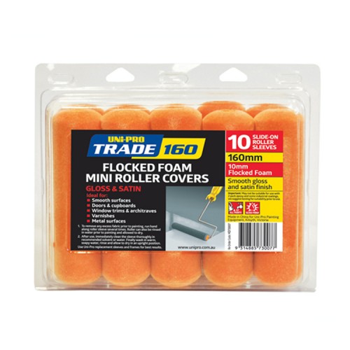 Uni-Pro Trade Flocked Foam 6.5" 10mm Nap 10 Pack